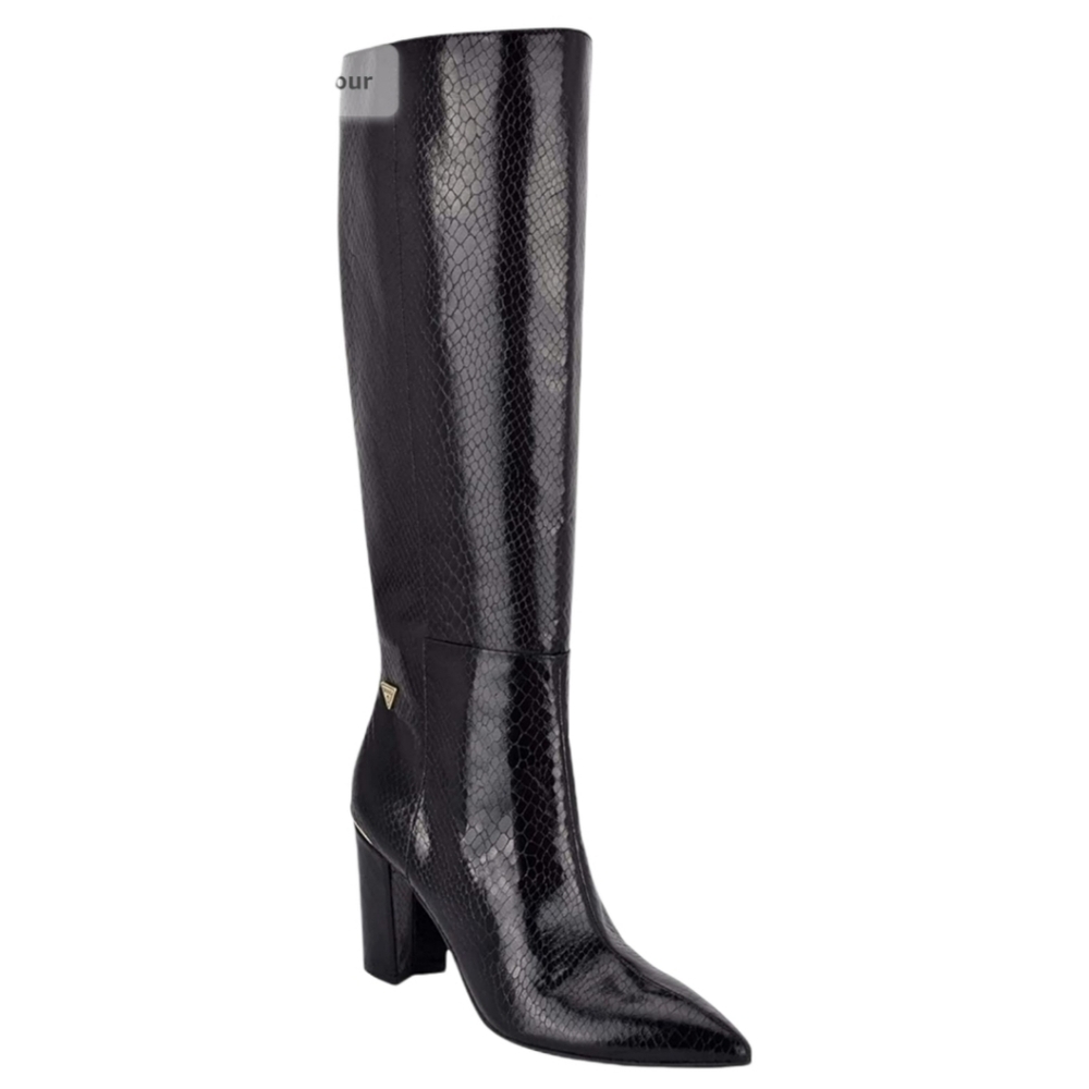 (W) Guess Black Chunky Heel